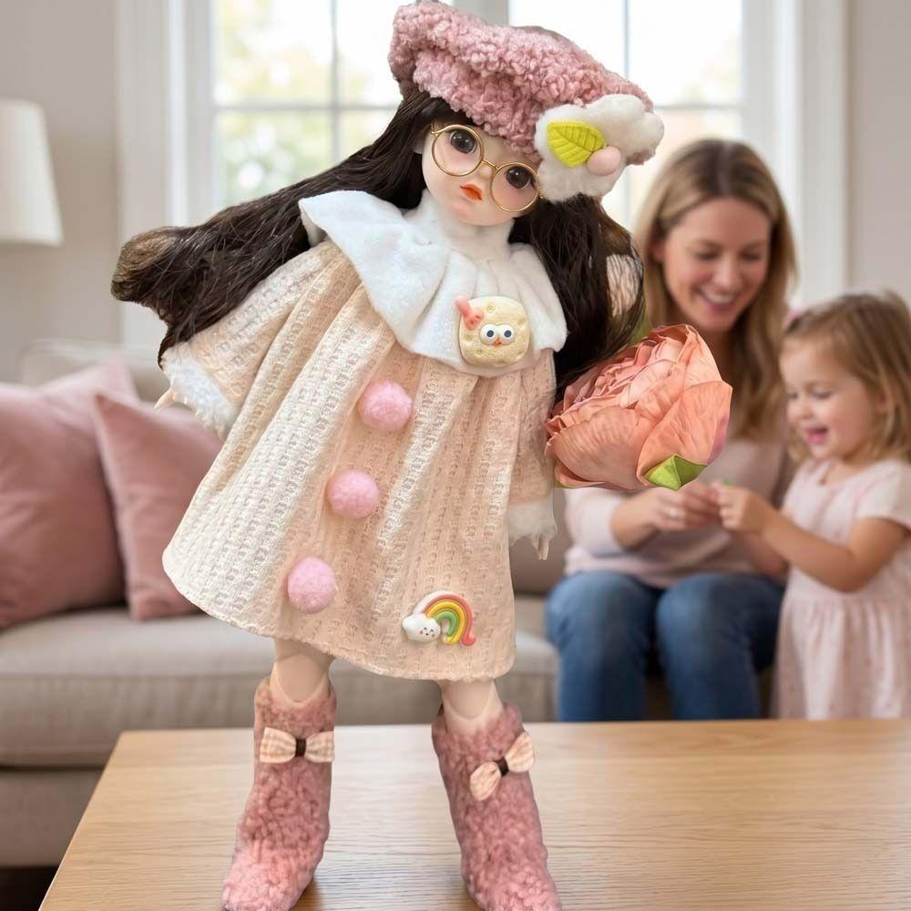 High Heel 30cm Bjd Doll with Clothes Attractive Eyes Princess Makeup Ball Joint Doll Toddler