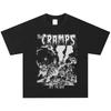 2025 Группа The Cramps Рок Американский Ретро Футболка Уличный Тяжелый Хип-Хоп Короткий Рукав Винтаж Высокое Качество Люксовый Бренд