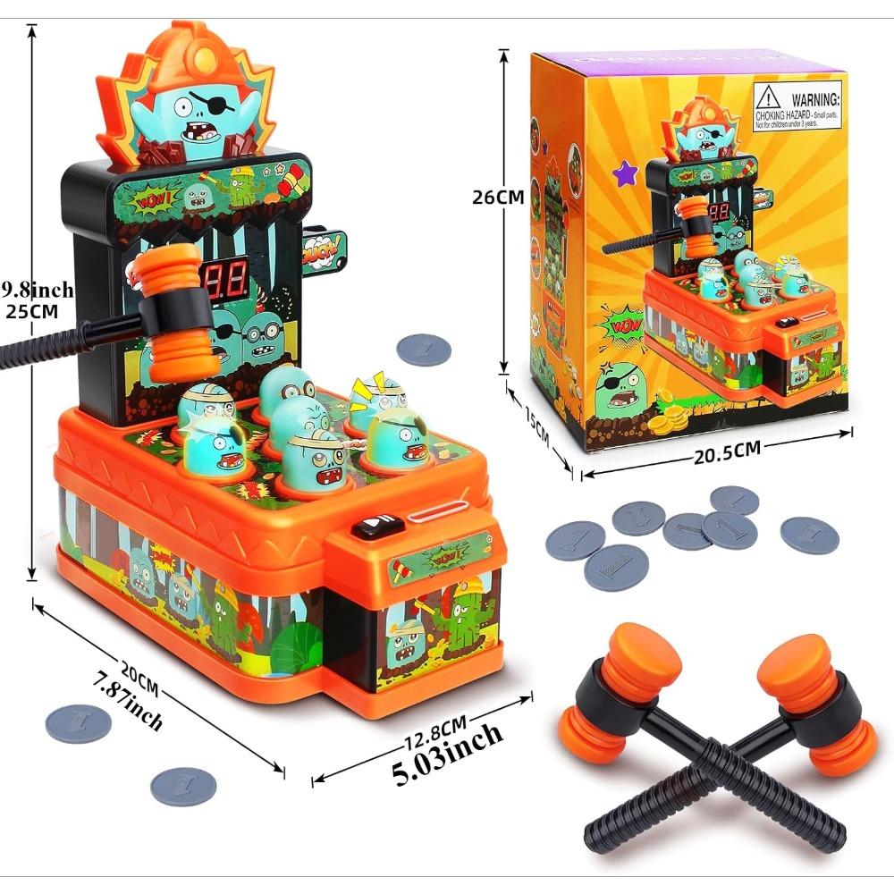 Аркадная игра, игрушки, игра «Ударь крот», мини-электронный мультфильм в стиле зомби, веселая игрушка на Хэллоуин, подарок на вечеринку для малышей, мальчиков и девочек