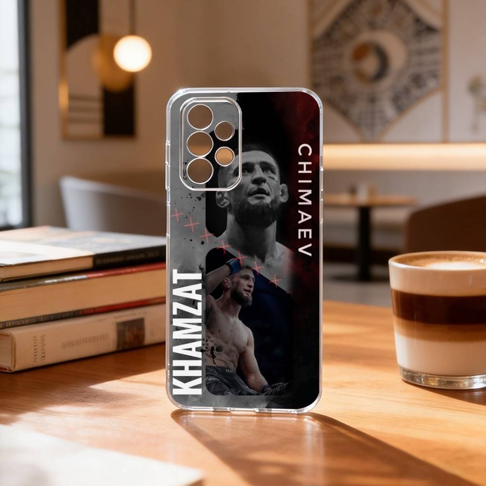 Чехол для телефона с изображением орла K-Khamzat Chimaev для Samsung S25,S24,S21,S22,S23,S30,Ultra,S20,Plus,Fe Прозрачная крышка