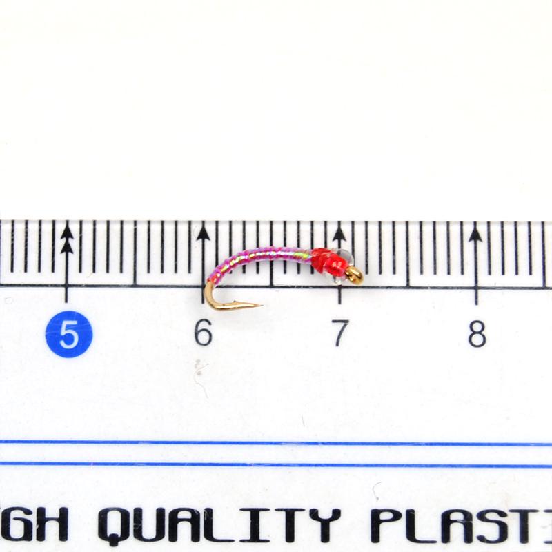 10 шт. Мошки-хирономиды диско красного, черного цвета, бусины, личинка, голова нимфы, мушки для рыбалки нахлыстом, наживка, приманка, Hegene #14