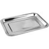 Thickened Stainless Steel Rectangular Dinner Plate Rustproof Serving Trays Barbecue Tray  Canteen