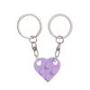 Gifts Couples Friendship Separable Heart Pendant Key Ring Building Block Keychains Key Buckle
