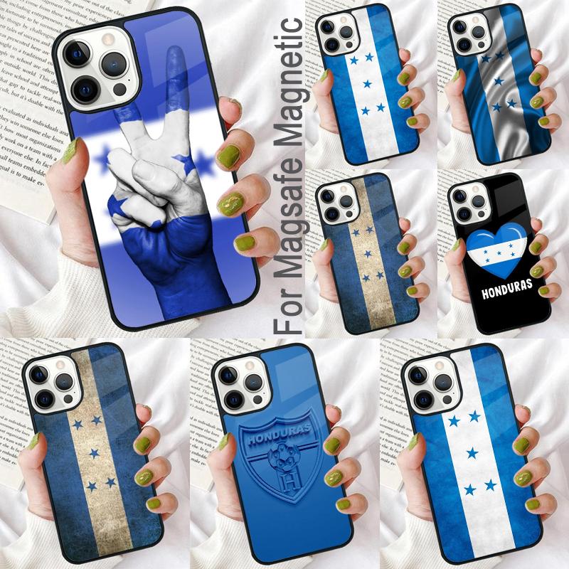 Honduran Flag Soft Phone Case for iPhone 17 Air 16e Pro max 15 Pro 13 14 Plus 11 12 MagSafe Magnetic Coque