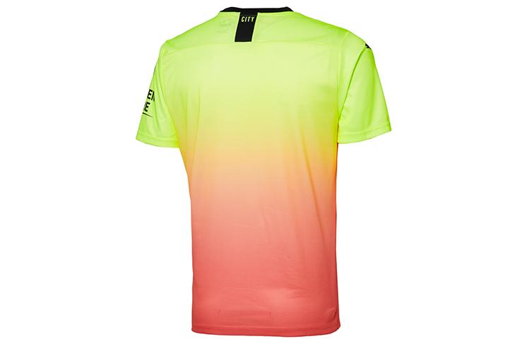 Puma Мужские футболки Манчестер Сити Розовые Желтые С круглым вырезом Умеренный прямой крой 755594-03