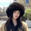 Меховая зимняя женская шапка осень и зима утолщенная морозостойкая и теплая панама