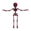 Poseable Skeleton Fridge Magnet 3D Printed Articulated Full Body Skeleton with Movable Joints Halloween Mini Skull Fridge Magnets for Home Decor