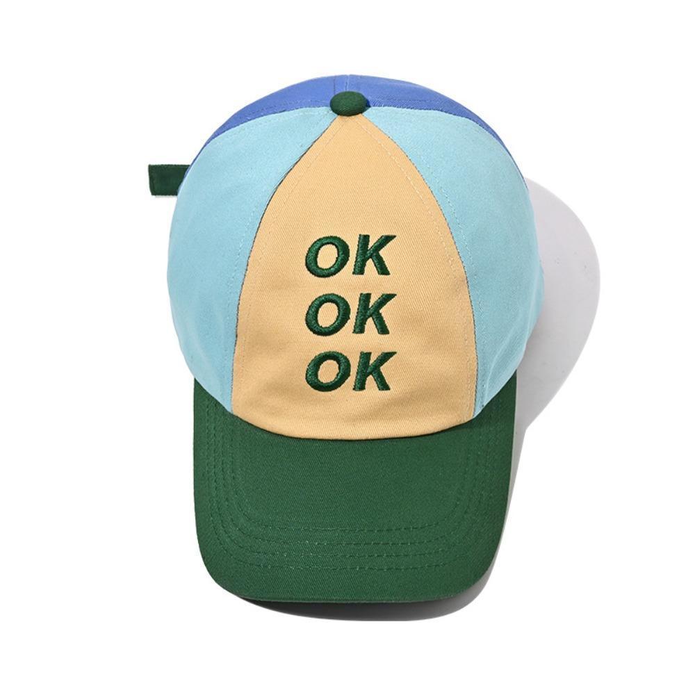 Breathable Baseball Cap Colorful Embroidered Letters Sunscreen Cap Camping Hat  Spring Summer