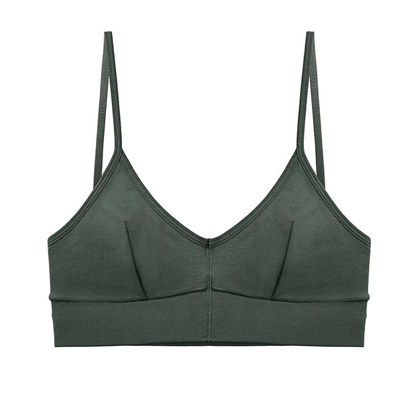 Хлопок с нитью без стального кольца, пуловер с низкой спинкой, бюстгальтер с большой открытой спиной, высокая эластичность, спортивный жилет и нижнее белье