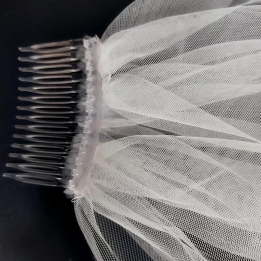 Bridal Veil Headpieces with Rhinestone/ Pearl Decor Wedding Bridal Veil Short Tulle Elegant Bride Wedding Party Veil