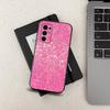 Сверкающий розовый блеск для Samsung Galaxy A73, J7, 22, Note, 72, 41, 31, 8, 9, 52, 71, 53, 32, Мягкий черный силиконовый чехол