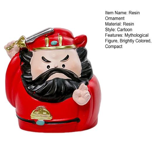 Chinese Mythological Figurine Resin Mini Folklore Figure Good Luck Ornament Fengshui Sculpture for Home Car Dashboard Decor