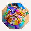 Goku Krillin & Master Roshi Dragon Ball Automatic Opening and Closing Umbrella, Lightweight 3-Fold, With Cute Cartoon Characters, Suitable for Home, O