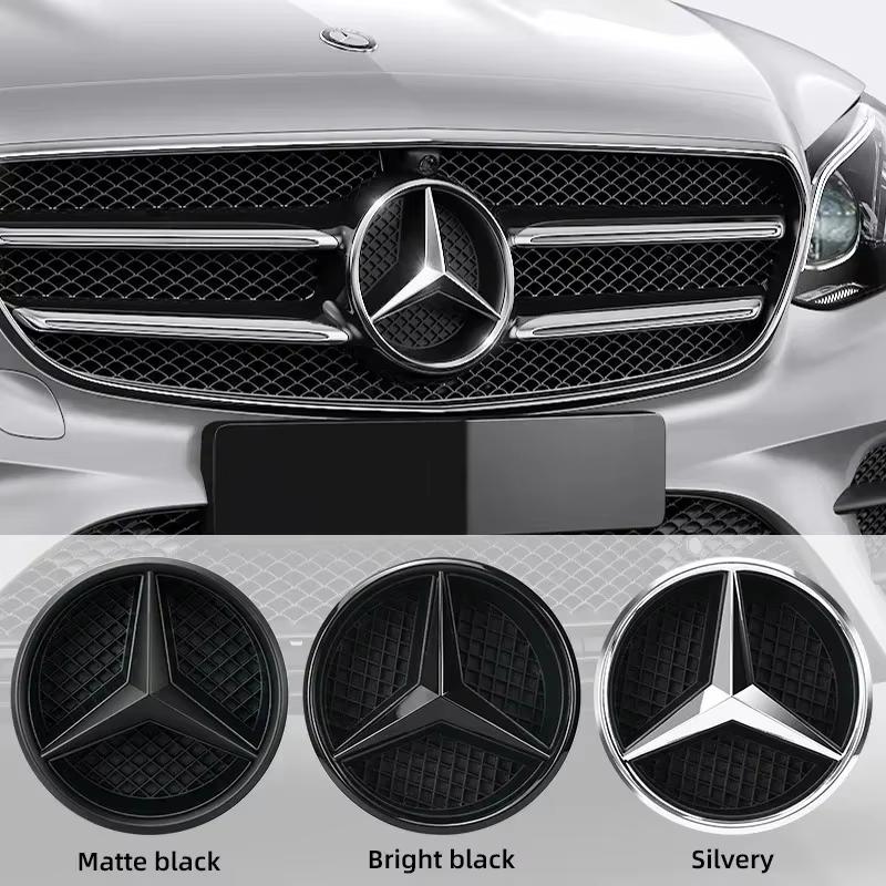 OFK3 Car Grill Emblem Star Badge Car Front Grill Logo For Mercedes Benz W205 A B C W204 W213 GLA GLK CLA CLS SLK W253 Car ornaments