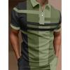 Men's Geometric Pattern Printed Design Polo Shirt with Short Sleeves and Lapel, Daily Casual Short Sleeved Polo Shirt.