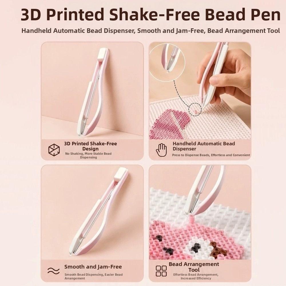 Efficient Storable Bead Pen 2in1 Perler Bead Placement Pen Collage Bead Tool Handmade Craft