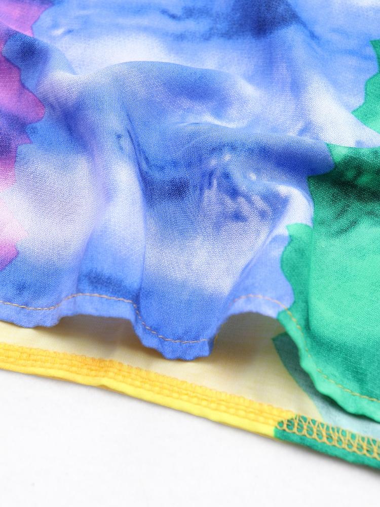 EDOLYNSA Стильный красочный женский богемный халат, длинное платье, свежее платье для отдыха, непринужденное домашнее платье, пляжная одежда, накидка Q1546