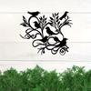 1pc Arabesque Birds On Branch Sign, Metal Wall Art, Metal Wall Hanging, Unique Home, Home Decor, Suitable For Decorating House