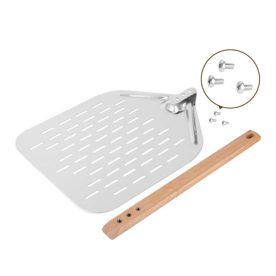 Hollow Pizza Peel Long Handle Pizza Shovel Large Surface Stainless Steel