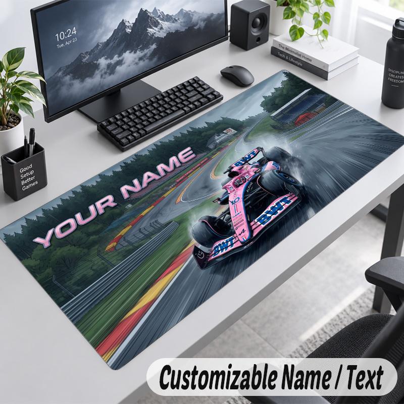 Alpine F1 Team Personalized Large Mouse Pad Custom Name Text Extended Desk Mat Gaming Mousepad
