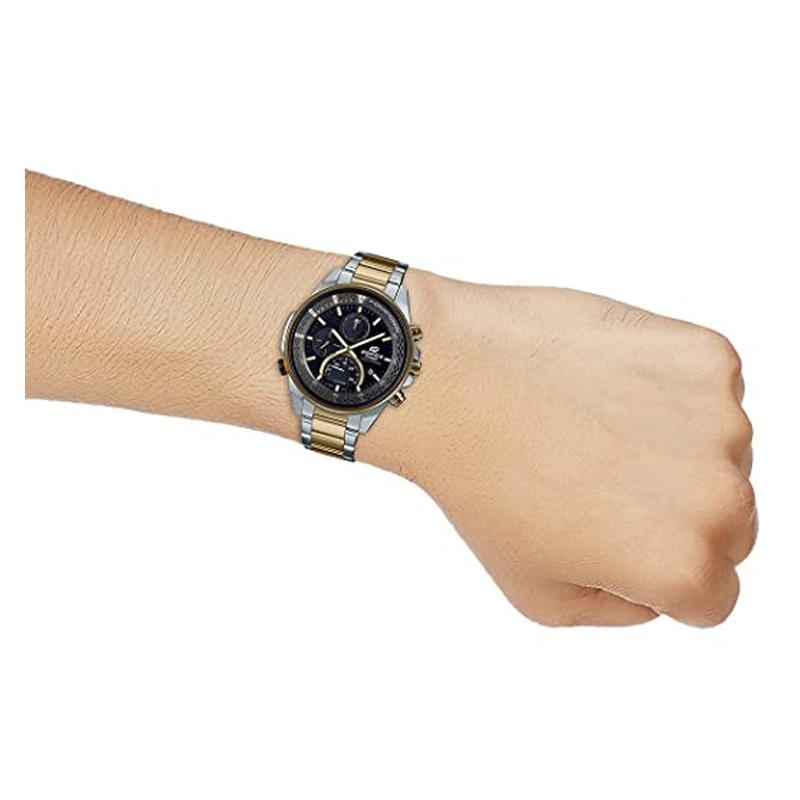 Casio EDIFICE 100 метров водонепроницаемость кварцевый механизм стальной ремешок японские и корейские часы мужские часы черный EFS-S590SG-1AV