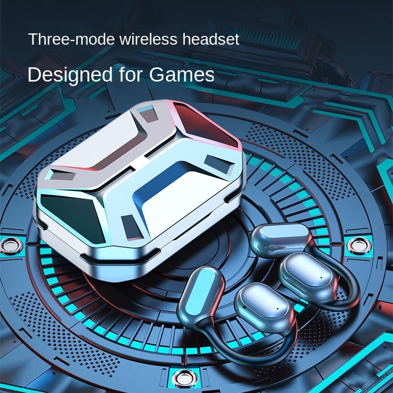 Новая беспроводная Bluetooth-гарнитура Mech Wind с подвесным ушным креплением, количество дыхательного света, черные технологические игровые наушники