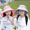 Летняя детская однотонная панама, шляпа для защиты от солнца и затенения, широкополая накидка, солнцезащитная шляпа