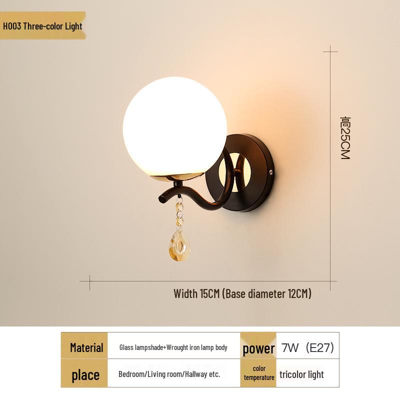 2025 Современный теплый настенный светильник для спальни, гостиной, столовой и лестницы
