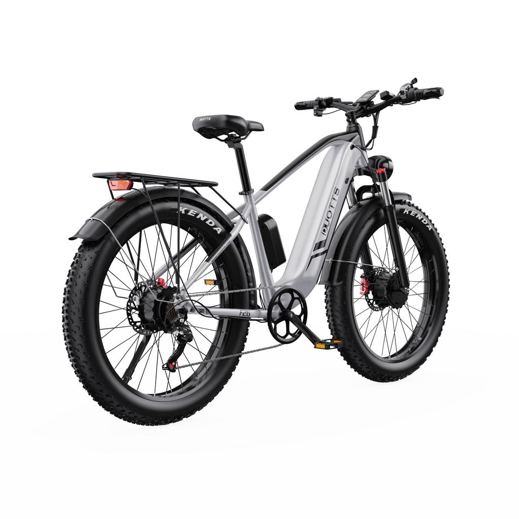 DUOTTS F26 Electric Bike: 750W Motor, 120KM Range, 26" Fat Tires, IPX5 Waterproof, 55° Climbing (Shimano 7-Speed)