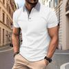 Новая мужская рубашка поло с принтом, с короткими рукавами, футболка с отложным воротником на пуговицах, повседневный топ