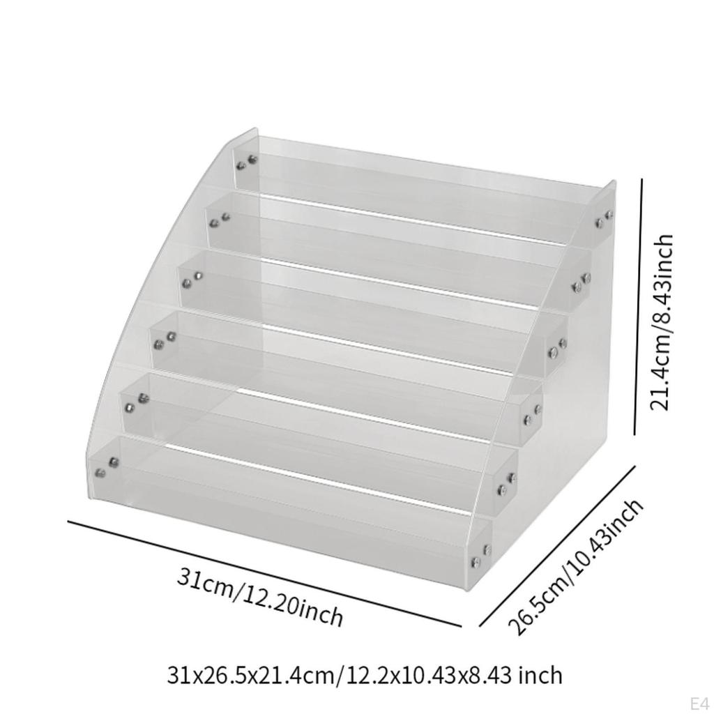 Acrylic Cosmetic Storage Box Lips Gloss Stand, Nail Polish Organizer Makeup Holder for Brushes