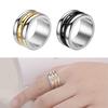 Геометрическое кольцо на палец с тремя вращающимися кольцами для женщин, модное вращающееся кольцо-аксессуар, элегантное ювелирное изделие для снятия стресса