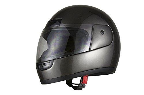 Bike Parts Center Motorcycle Helmet, Full Face, Gunmetal, Free Size (57cm-60cm) 7307