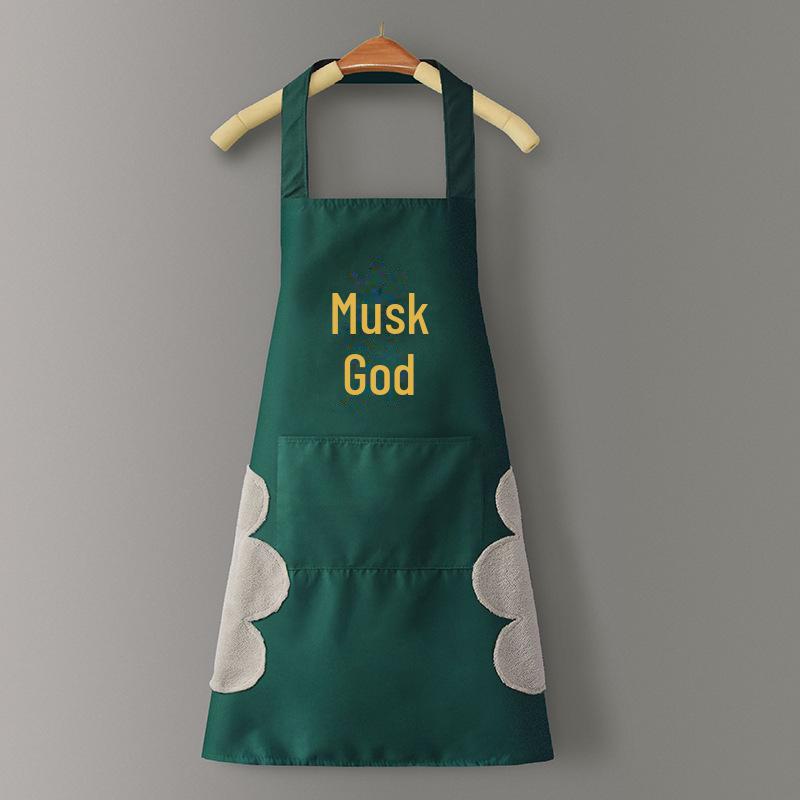 Women's Waterproof PVC Apron with Cooking Sleeves - Oil-Proof, Customizable, Half-Length Waist Design