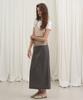 Marot See-Through Elastic Skirt_Charcoal