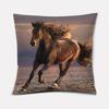 Fashion Classic Square Pillow Case, Galloping Horse, Magnificent Pattern. Living Room Sofa Cushion Cover, Pillow Cover