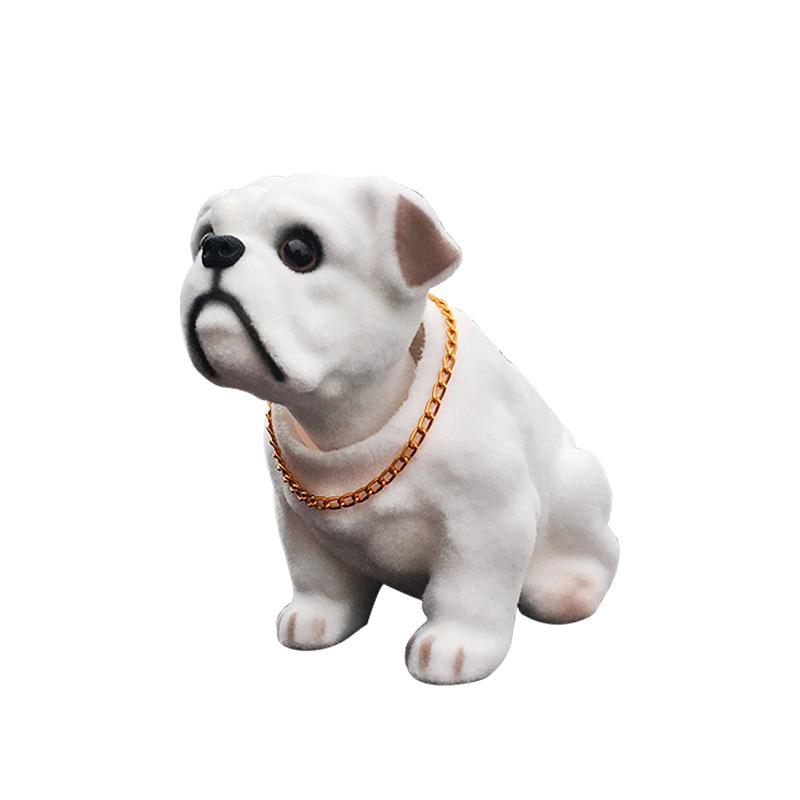 Кивающая собака, вращающаяся голова, имитация собачки из смолы, игрушка для приборной панели, милые автозапчасти, автомобильные аксессуары, забавные украшения