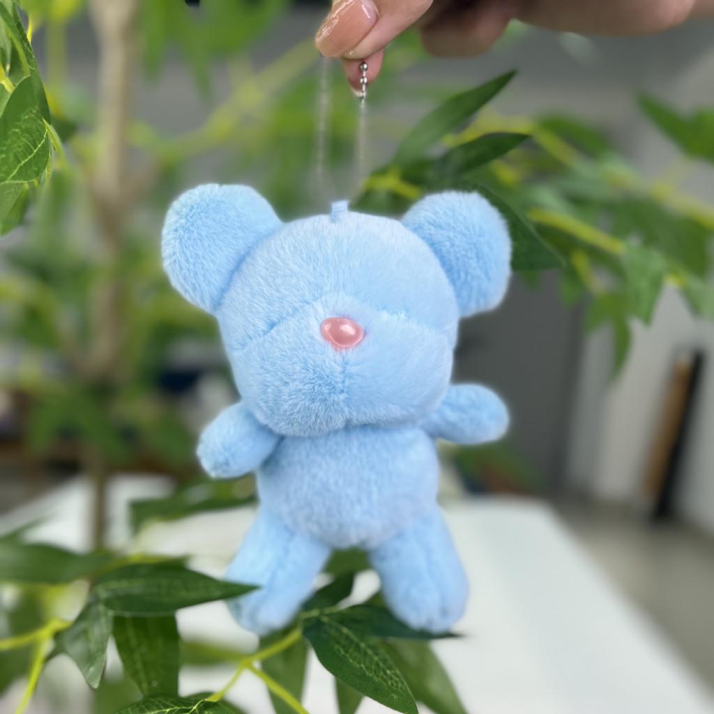 Милый плюшевый брелок в виде медвежонка, игрушка из мягкой ткани и с цветными бусинами, подарки для