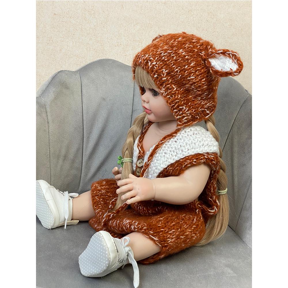 55 см кукла реборн, силиконовая водонепроницаемая кукла всего тела для маленьких девочек, принцесса, реалистичная мягкая сенсорная игрушка для детей