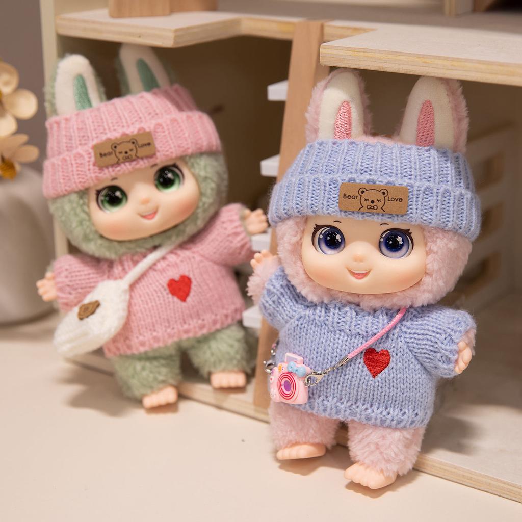 Новый стиль Очаровательная семья Животное 2.0 Плюшевая игрушка Несколько стилей для сочетания с одеждой DIY Кукла Виниловый ПВХ Лицо Подвеска Брелок Подарок для ребенка