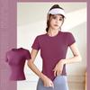 Yoga Shirts Women Quick Dry Seamless Running Tops Tight Workout Gym Short Sleeve Fitness Sports