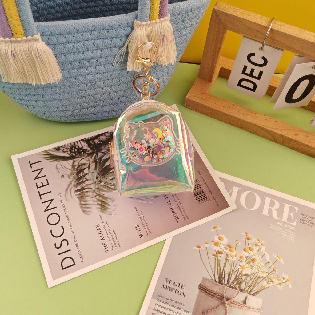 Красочный мини-кошелек для монет в форме сердца: Портативная сумка для помады и наушников