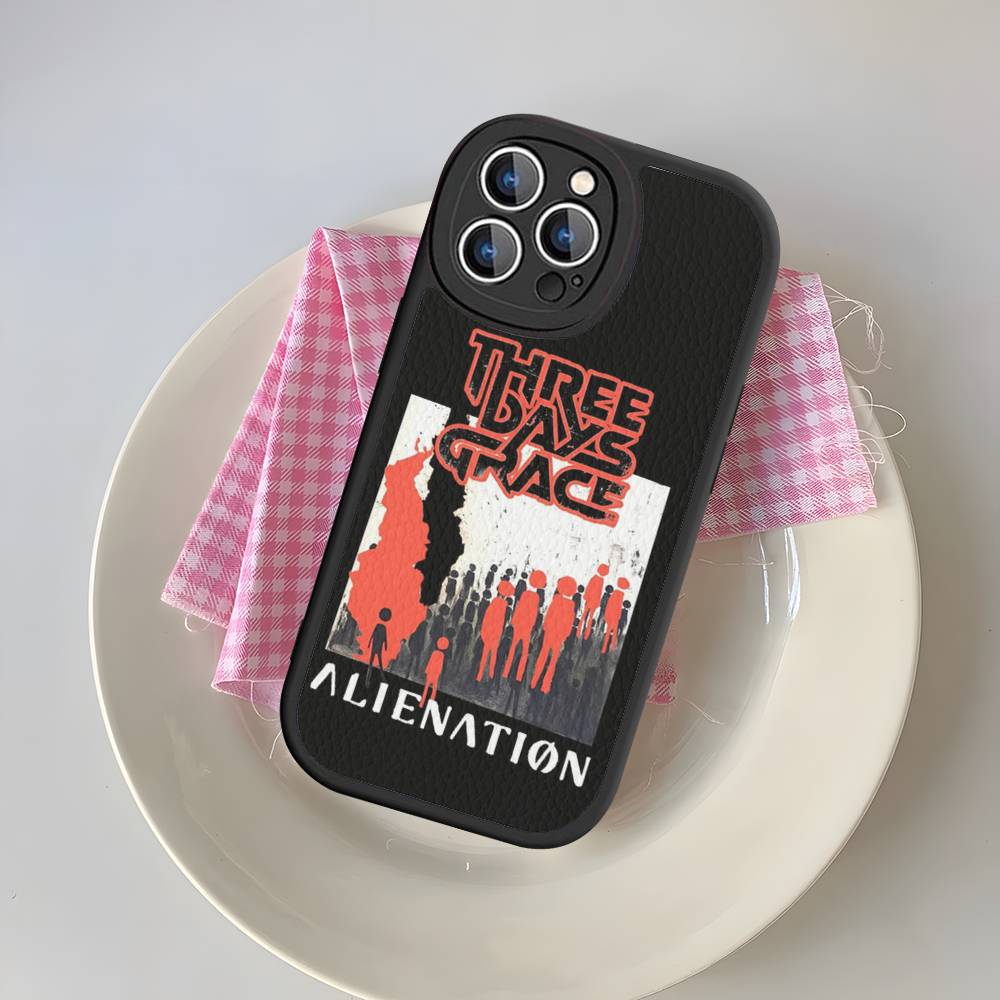 Классический Винтажный Чехол для Телефона Группы Three Days Grace Для IPhone 16 15 14 11 12 13 Pro Max Plus Задняя Кожаная Крышка