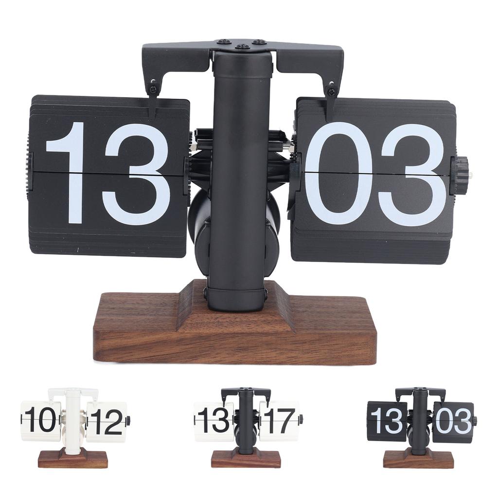 Ретро-часы с откидной крышкой, стильный минималистский стиль, небольшой баланс, 24 часа, автоматический перелистыватель страниц, механический