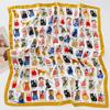 Trendy Cat Print Imitation Silk Scarf for Women,Soft Satin Bandana,Versatile for Neck,Hair, Bag, Ladies Scarf