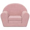 VidaXL Canapé-lit pour enfants rose peluche douce 356997