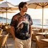 Fiery Cosmic Nebula 3D All‑Over Print Men’s Short Sleeve T‑Shirt