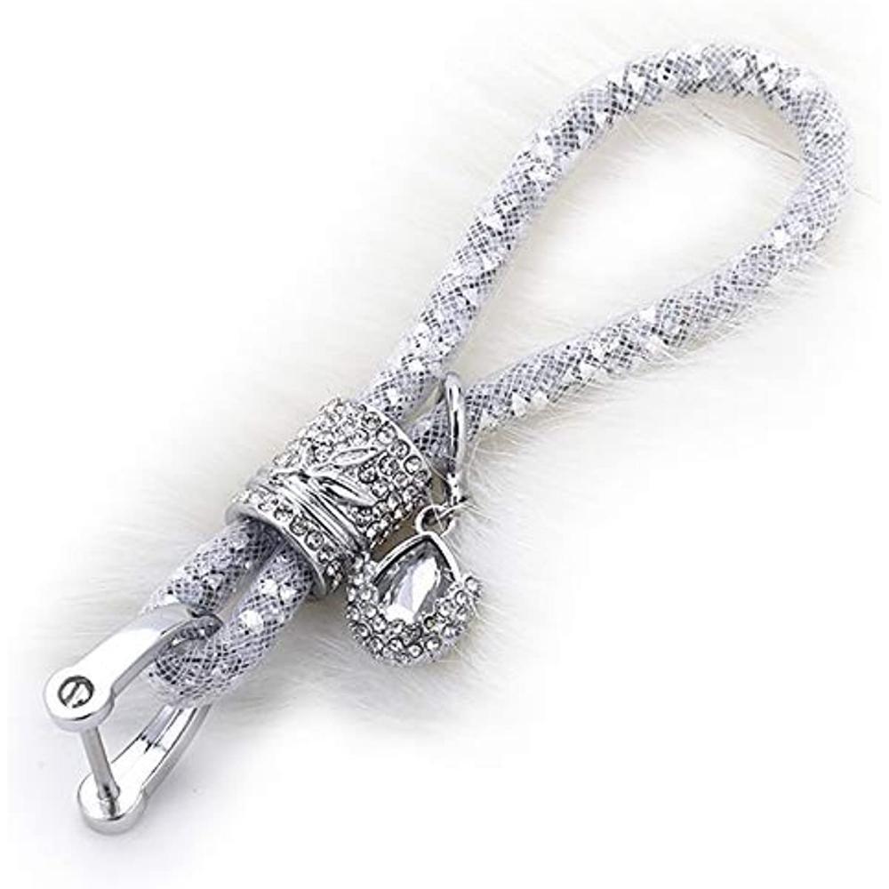Crystal Car Key Chains for Ladies Women Key Fob, Key Chain Ring Strap