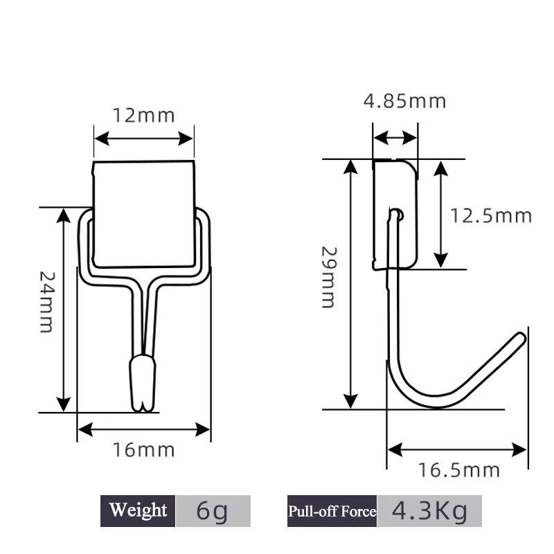 2 шт. прочные магнитные крючки многоцелевые крючки для хранения дома кухня бар крючки для хранения ключей крючки для ванной вешалки MIT