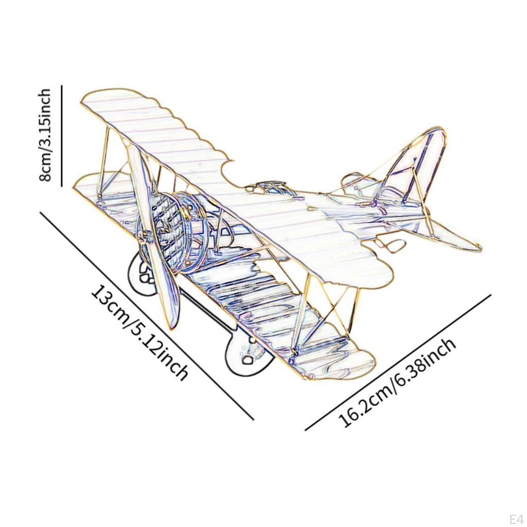 Самолет Планер Биплан Украшения Ручная работа Ретро Декоративные Подарки Железо